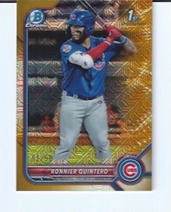 Ronnier Quintero 2022 Bowman Chrome Prospect Mega Gold Refractor #/50 - Imagen 1 de 1