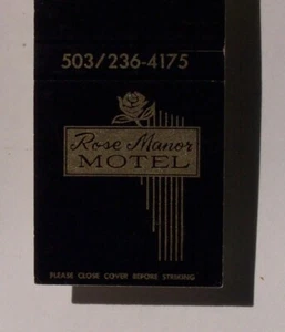 1960s Rose Manor Motel Portland OR Multnomah Co Matchbook Oregon - Bild 1 von 1