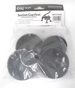 #407477CUP grau Gummi Saugnapf Füße zur Wahl & Garde Pommes Frites Cutter 4er-Pack - Bild 1 von 4