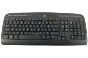 Logitech K330 Wireless Keyboard for Parts Missing M Key Battery Cover - Picture 1 of 5