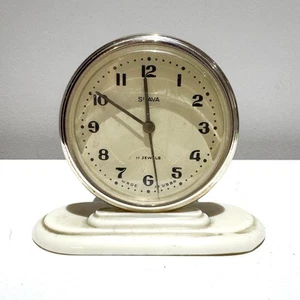 Vintage Slava 11 Jewels Clock Soviet USSR working Alarm Mechanical 1980s - Picture 1 of 8