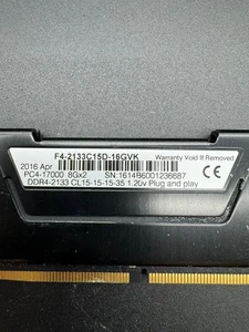 RAM G.SKILL RIPJAWS F4-2133C15D -16GVK (1x8GB) - Picture 1 of 3