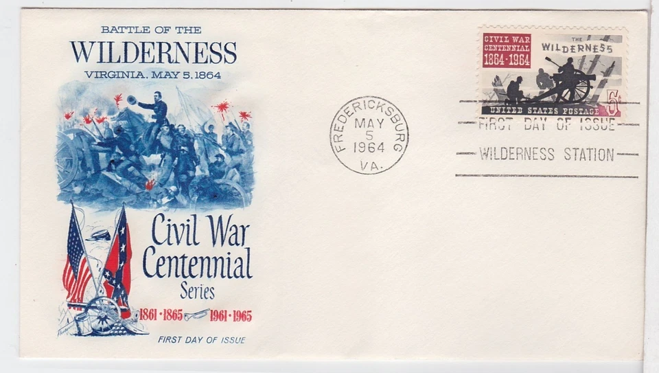TurtlesTradingPost- Civil War- Wilderness #1181- 1964 FDC Fleetwood Cachet - Image 1 of 1