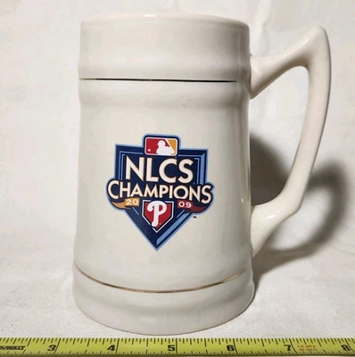 Taza tanque de cerámica NLCS Champions 2009 Phillies MLB béisbol - usada buen estado Foto 1 de 4
