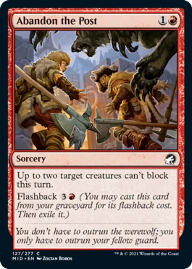 x1 Abandon the Post - Innistrad: Midnight Hunt - NM - MTG - Image 1 of 1