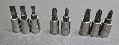 Blue Point 1/4" drive screwdriver socket set - flathead / Pozidriv & Phillips - Image 1 of 3