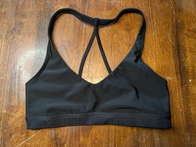 Under Armour女式黑色运动文胸X小号细肩带 — 第 1/4 张图片