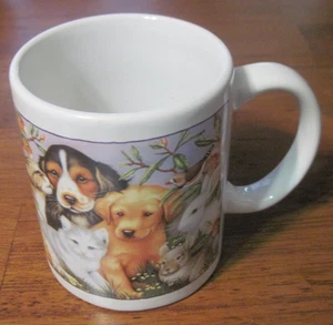 Leanin' Tree Animals Are Such Agreeable Friends - Puppies Kittens Mug 11oz - Picture 1 of 7