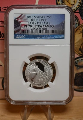 2015 S Silver Blue Ridge Quarter NGC PF70 Ultra Cameo - Image 1 of 3