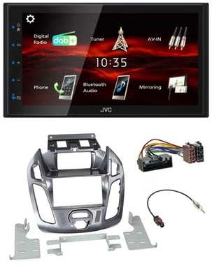 JVC USB Bluetooth MP3 DAB 2DIN Autoradio für Ford Transit Connect mit Display 12 - Bild 1 von 4