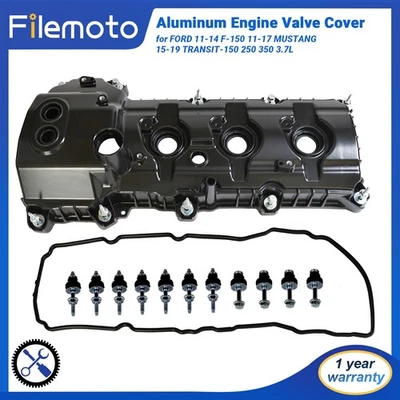 Cubierta de válvula de aluminio para FORD 11-14 F-150 11-17 MUSTANG 15-19 TRANSIT-150 3,7 L Foto 1 de 4