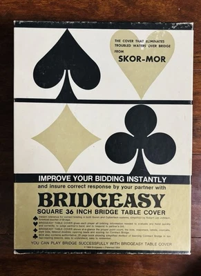 Vintage 1969 Bridge Card Game Table Cover BridgeEasy The Original Point Count - Image 1 of 4