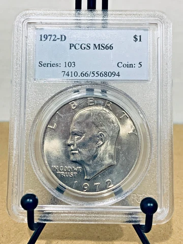 1972-D Ike Eisenhower Dollar PCGS MS66 Mint State 66 #5568094 Cover