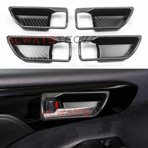 Cubierta de manija de puerta interior de fibra de carbono para Toyota Kluger 2020 2021 2022 - Imagen 1 de 6