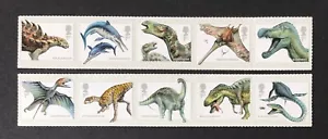 GB 2013 MNH Dinosaurs Mint Stamp Set in two Strips with No Folds - Picture 1 of 1