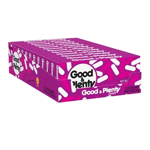 BUENO Y ABUNDANTE regaliz sin grasa, cajas de dulces, vegetariano, 6 OZ (12 unidades) - Imagen 1 de 12