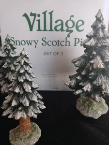 Village Snowy Scotch Pines Department 56 - Picture 1 of 6