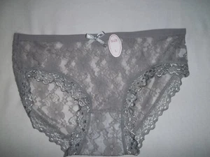 Girls 12yrs lace bikini panties gray nwt tween - Picture 1 of 2
