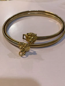 Dotty Smith Vintage Signed Lion Heads Knockers Belt Women's Goldtone Belt 26 In - Bild 1 von 6