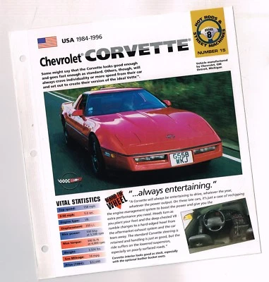 Chevrolet Corvette Imp Folleto: 1994, 1995, 1996 Foto 1 de 2