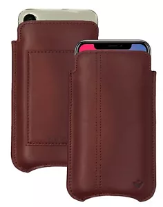 Custodia iPhone 12 Pro MARRONE napa pelle NueVue SANITIZZAZIONE uccide virus 99,9% - Foto 1 di 8