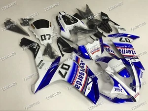 Fit for 2007-2008 YZF R1 Blue White ABS Injection Mold Bodywork Fairing Panels - Picture 1 of 5