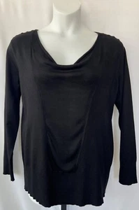 Women's Ashley Stewart black sweater with button shoulders size 14/16 (1x) - Picture 1 of 8