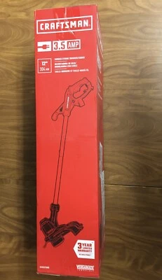 CRAFTSMAN 3.5 AMP CORDED 12” STRING TRIMMER EDGER Free Shipping New - Image 1 of 4