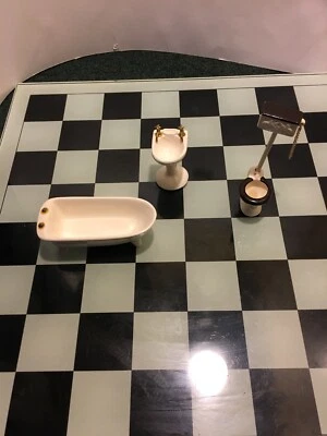 Vintage Dollhouse Bathroom Set - Image 1 of 4