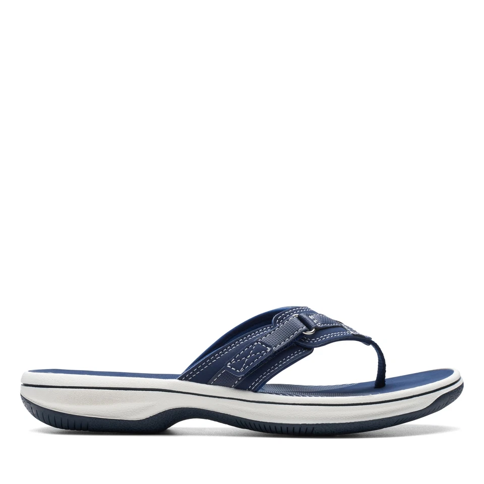 Clarks Womens Breeze Sea Flip Flop Sandals 11m Navy