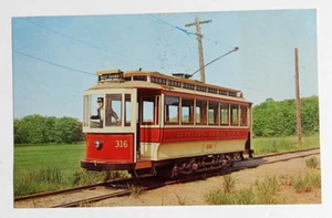 Branford Trolley Museum Train Postcard Railroad East Haven CT c1963 UNP - Picture 1 of 2