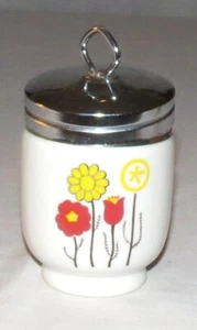 Egg Coddler UM24 King Size Japan Red & Yellow Flowers - Rare - Picture 1 of 3