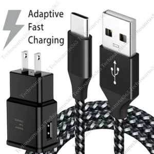 USB Fast Charger Wall Power Adapter 10Ft Long Type C Cable For Samsung Android - Picture 1 of 15