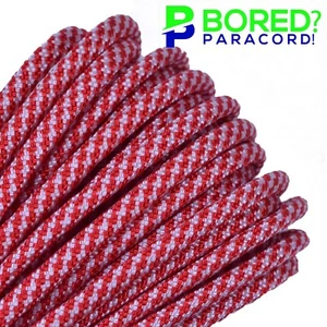 Candy Cane - 100 FT - 550 Paracord Rope 7 strand Parachute Cord - Picture 1 of 4