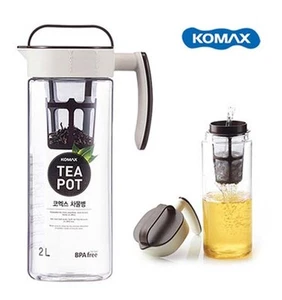 Komax Tritan Tea Pot(BPA Free) Refrigerator Water Bottle with Tea Infuser/2.0 L  - Picture 1 of 2
