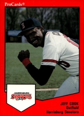 1989 ProCards Harrisburg Senators JEFF COOK RC PIRATES CUBS KANSAS CITY MO - Image 1 of 2