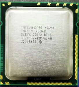 Intel Xeon X5690 SLBVX 3.46GHz 6 Core 6.4GT/s 12MB 1333GHz LGA1366 CPU processor - Picture 1 of 1