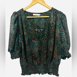 Lush Nordstrom Animal Print Cheetah Leopard blouse Small - Picture 1 of 5