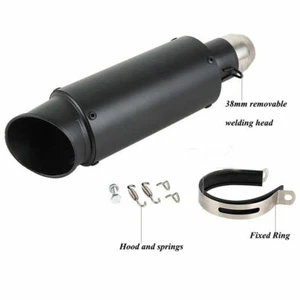 38-51mm Universal Motorcycle Street Dirt Bike Slip-on ATV Exhaust Muffler Pipe - Picture 1 of 8
