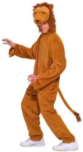 Lujo Peluche León Mascota Animal Safari Elegante Vestido Halloween Adulto Disfraz - Imagen 1 de 4