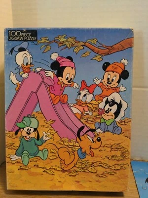 VINTAGE WHITMAN DISNEY BABIES 100 PIECE JIGSAW PUZZLE COMPLETE - Image 1 of 4