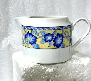 Nikko Sunnyside Patra Creamer White Blue Yellow Porcelain EUC - Picture 1 of 9