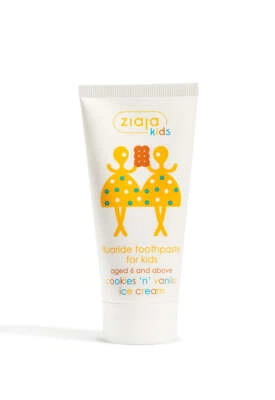 Ziaja Kids Toothpaste For Kids Cookies And Vanilla Ice Cream 50Ml OFFICIAL UK