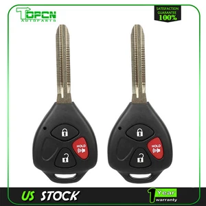 2 Pack Remote Car Key Fob For Toyota RAV4 2006 2007 2008 2009 2010 2011 - Picture 1 of 9