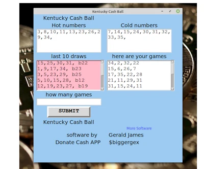 Kentucky Cash Ball  Lottery Numbers software DVD for Windows 7 & 8 & 10 - Image 1 of 3