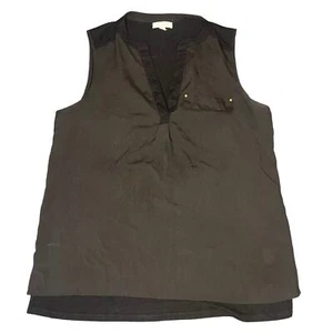 Calvin Klein Women's Large Sleeveless Button-Up Top Black Casual Semi-Formal - Picture 1 of 3