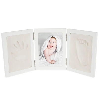 BIECO Gipsabdruck Bilderrahmen Komplettset Gipsabdruck Hand und Fuß im 3D Bilderrahmen