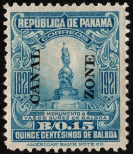 Canal Zone Stamp Scott # 64 Mint VF - 15 Cents Light Blue Statue of Balboa Issue - Picture 1 of 1