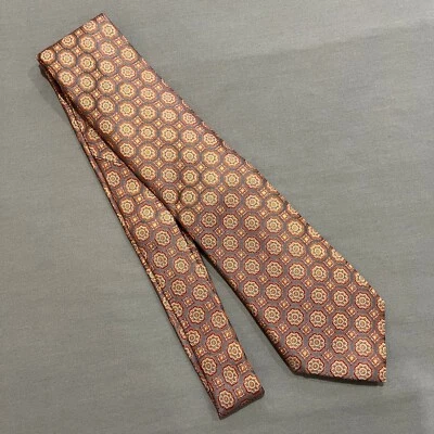 Corbata con motivo COUNTESS MARA gris naranja amarillo nueva con etiquetas Foto 1 de 4