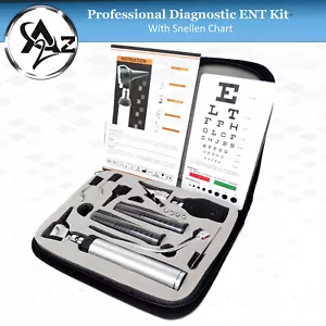 NEW HUMAN & VETERINARY ENT Medical Otoscope Opthalmoscope SET Diagnostic Kit LED - Picture 1 of 6